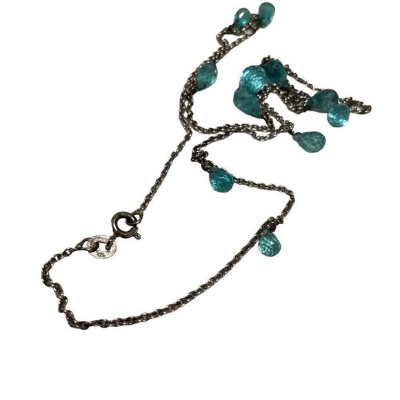 Rare Paraiba Apatite Drop Necklace - Picture 15 of 16